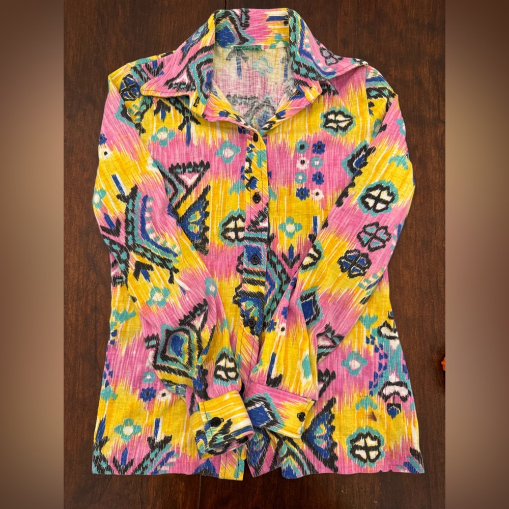 Sears Multicolor Button Down‎ Shirt - Picture 3 of 5